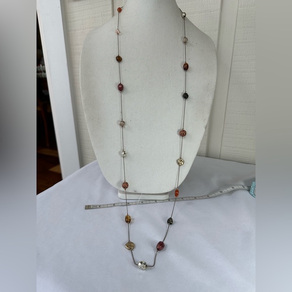 Three long station style bead necklaces - Picture 6 of 9